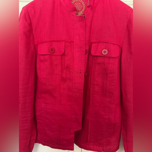 Coldwater Creek 100 % Linen Jacket Sz 10 - Picture 2 of 12